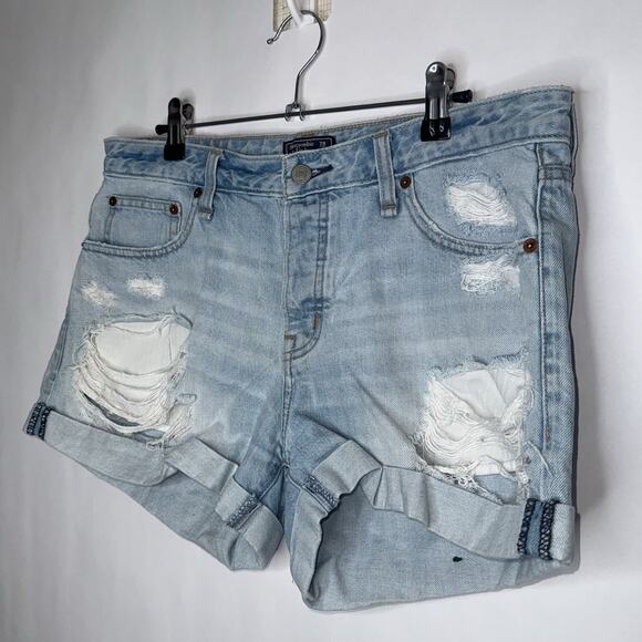 Abercrombie & Fitch Women’s Distressed Low Rise Boyfriend Short Size 29/8 - Picture 2 of 5